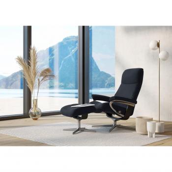 Relaxsessel STRESSLESS View mit Holzakzent Schwarz