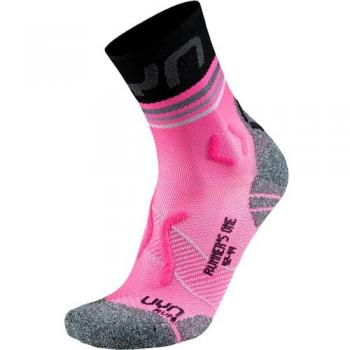Uyn Meias de Corrida Femininas Rosa Tige Mid