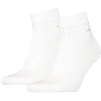 Calvin Klein Herren Socken 2er-Pack Quarter Weiß Gr 43/46