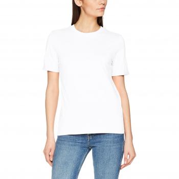 Pieces T-Shirt für Frauen mit fixierten Ärmelumschlägen, Größe XL