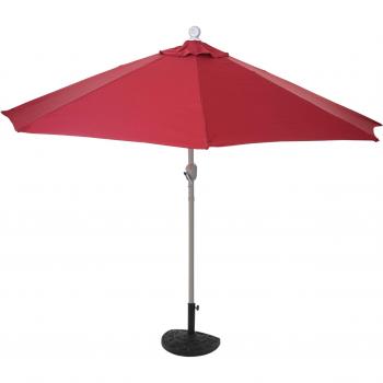 Demi Parasol Polyester/Aluminium 300 cm Bordeaux