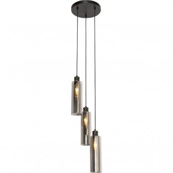 Lámpara colgante de vidrio negro 30 x 160 cm