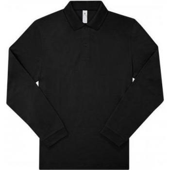 My Polo de manga larga B&C – estilo masculino, color negro