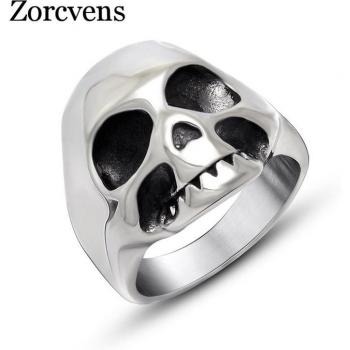 ZORCVENS Bague Homme Vintage en Acier Inoxydable