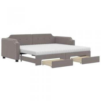 Compact Fold‑Away Lova – Taupe, 80x200cm, Textile Design