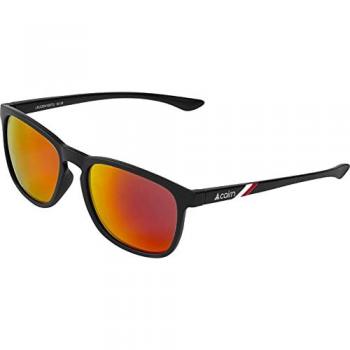 Cairn Josh Unisex Radbrille schwarz matt mit orange-roten Gläsern