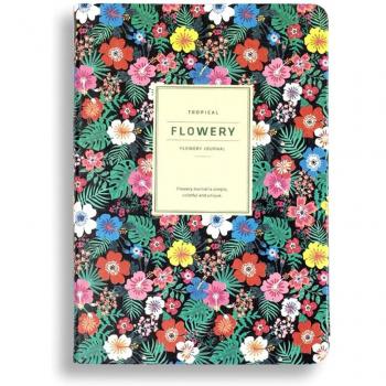 Time Management A5 Notebook: Flowery Agenda