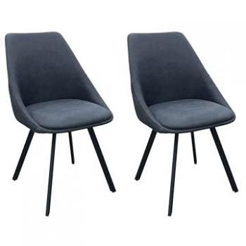 ByLIVING Stuhl Jasper (2er-Set), 360° drehbare Sitzschale, Metall schwarz