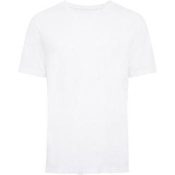 Mavi Casual Rundhals Shirt Herren Weiß Basic Tee 50/50 Baumwolle-Polyester