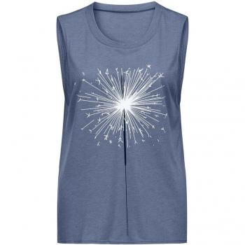 Muqgew Camiseta chaleco sin mangas para mujer embarazada, verano