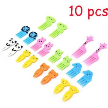 Mini Tier Snack Gabeln 10er Set für Bento Box