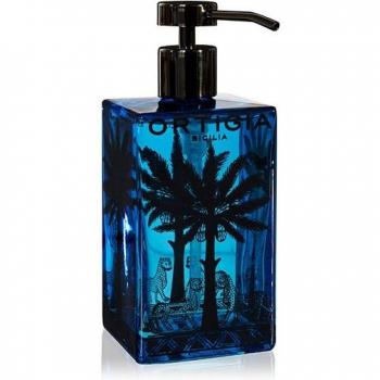 300 ml leere Glasflasche blau