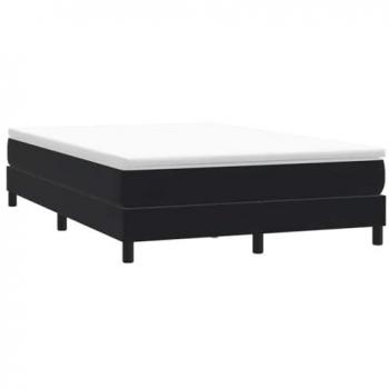 Letto Boxspring Crni 160x220 cm in Velluto