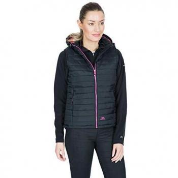 XL Warme Jacke „Trespass Aretha“ – Schwarz, gepolstert, abnehmbare Kapuze