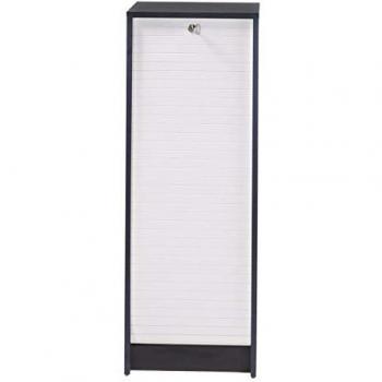 Classeur à Rideau Noir & Blanc 104 cm – Modèle Beaux Meubles Pas Chers – H 103 cm