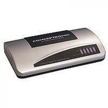 Router Conectividad y Seguridad Conceptronic C07-025, 4 puertos switch