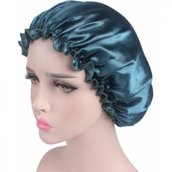 Gorro de satén para baño y cuidado del cabello