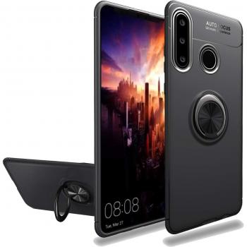 360° Selfie Ring Gel Cover – Blue & Black for Huawei P30 Lite