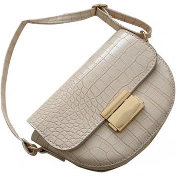 Bolso de hombro pequeño con patrón de cocodrilo