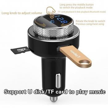 Reproductor MP3 y Cargador Rápido QC3.0 para Vehículo