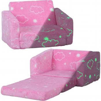 Sofá Estofado AIYAPLAY Infantil Reclinável Rosa