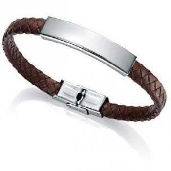 Pulsera Viceroy 75184P01011 piel y acero marrón