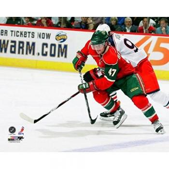 2024 NHL Live Photo Print – Minnesota Wild’s Bergeron #47 vs. Columbus’s Voracek #93 at Xcel Energy Center