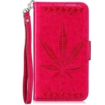 Funda Ficha de Cuero con Diseño Floral 3D y Ranura de Tarjeta – Samsung A3 A300