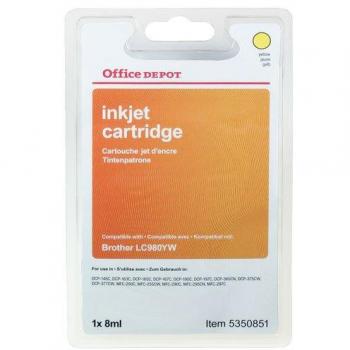 LC980Y Yellow Ink Cartridge for Brother DCP‑145 – Office Depot Model