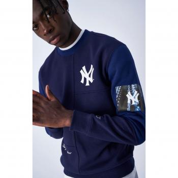 MLB Patchwork-Fleece-Sweatshirt in Dunkelblau
