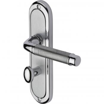 Heritatge Saturn Collection Bathroom Door Handle in Brass (Size: 18.9cm x 4.8cm)