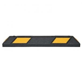 Black/White Reflective Wheel Stop by Park‑AID – 100 × 150 × 900 mm Dimensions
