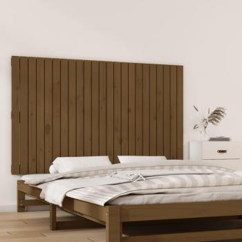 Tête de lit en bois marron miel 147x3x90 cm