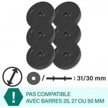Cement-Weighted Plastic Discs Set 30 kg