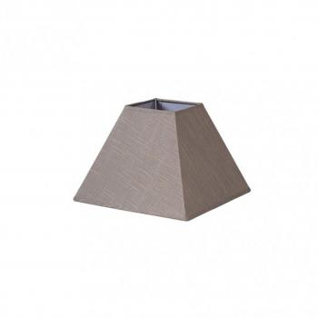 Abat-jour lin gris forme pyramide 30x13x22
