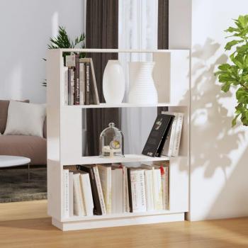 Bibliothèque Multifonctionnelle Blanc 80x25x101 cm en Pin Massif