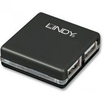 Lindy USB 2.0 Mini Hub Dockingstation + Hub, Schwarz