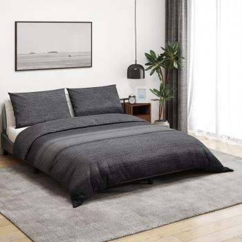 Cobertura de Edredão 140x200 cm Cinza Escuro – VidaXL