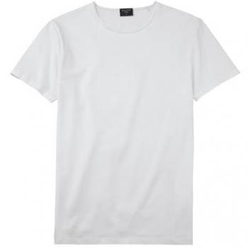 T-Shirt OLYMP Herren Casual – 95 % Baumwolle, 5 % Elastan, S, weiß