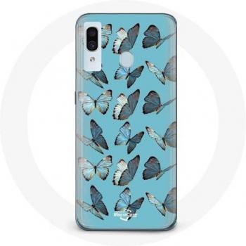 Étui Samsung Galaxy A20 Papillons Bleu