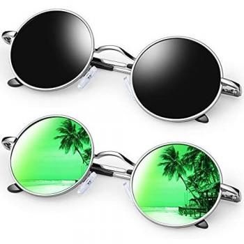 Polarisierte KANASTAL Sonnenbrille – Runder Vintage-Style, 100 % UV‑Schutz