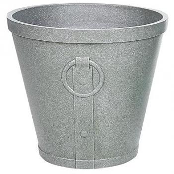 Vaso per Piante in Fibra di Argilla Grigia Ø 41 cm Resistente ai Raggi UV per Interni ed Esterni