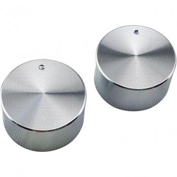 Juego de 4 perillas de gas de 6mm, interruptores de cocina, redondas, aleación de zinc con acabado cromado