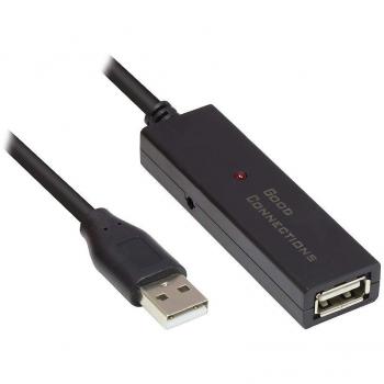 USB 2.0 Active Extension Cable, 20m, A-Plug to A-Socket