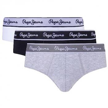Slip Pepe Jeans 3 Unità Uomo XL Grigio Marl