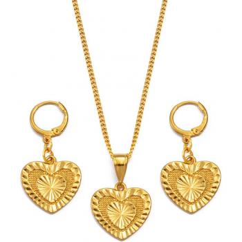 Anniyo Women's Heart Jewelry Set