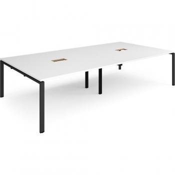 Adapt Rectangular Office Boardroom Table with Power Module and Cutout