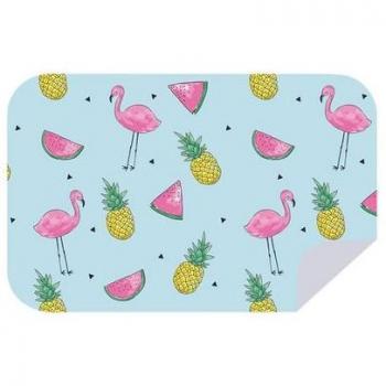 African Rainbow Bobums XL Handtuch – Flamingos & Früchte Design