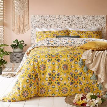 Furn. Folk Flora Ochre Duvet Cover Set