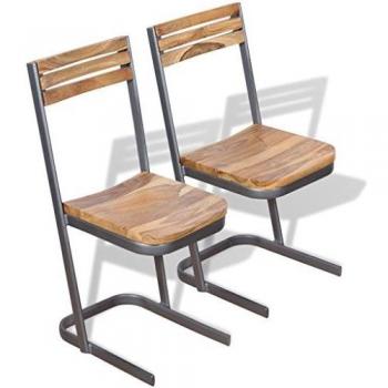 Heavy‑Duty Teak Dining Seat Set – Two Pieces